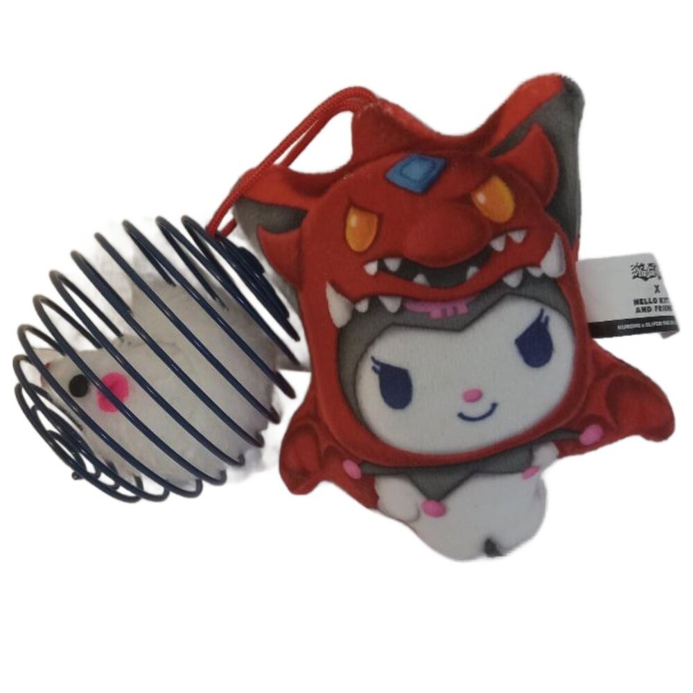 Sanrio Hello Kitty Cat Toy Plush Stuffed Animal YuGiOh With Mouse Attached 2024